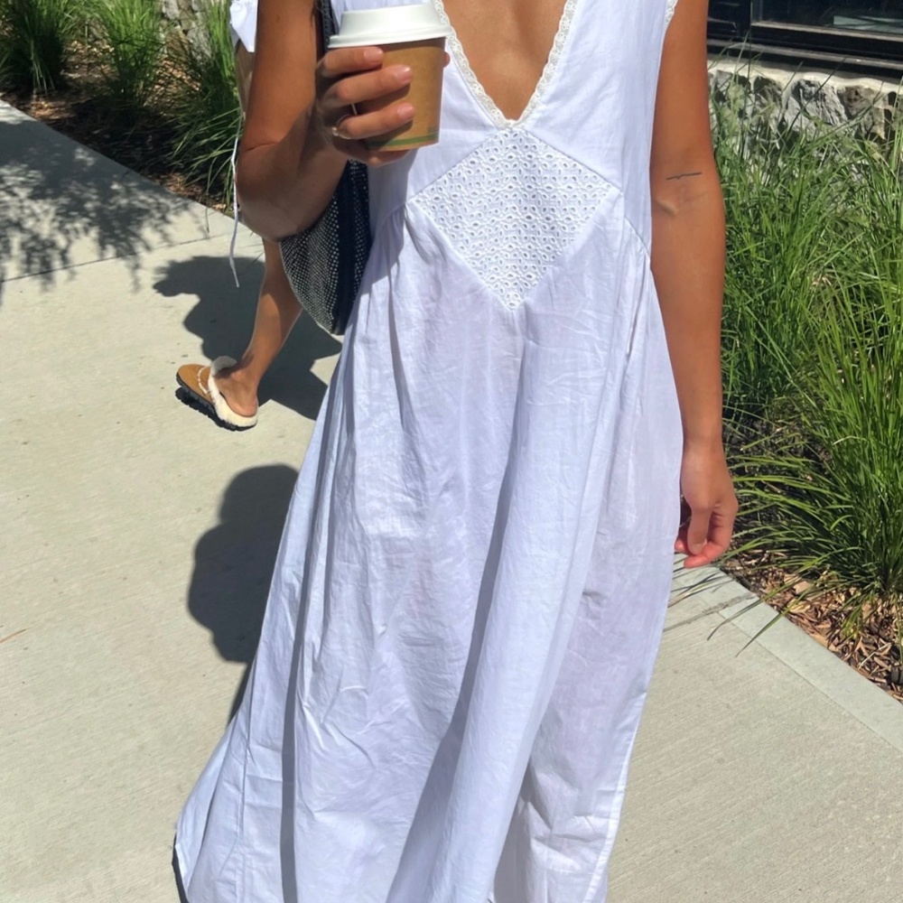 Laneway the Label Vintage Cotton Gown in Ivory